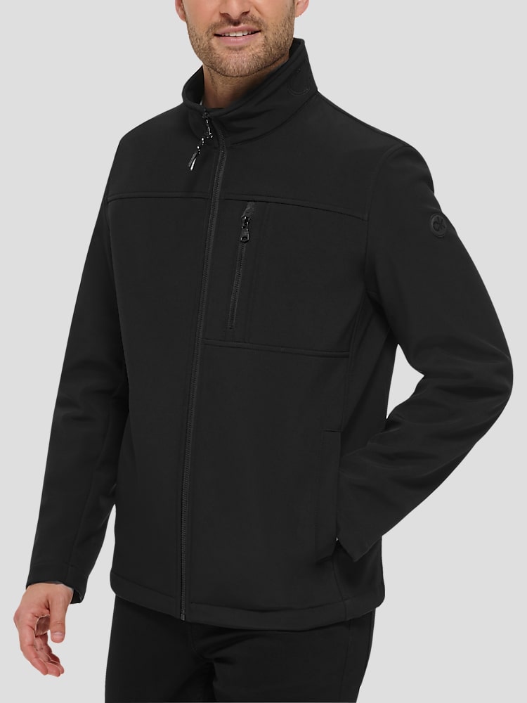 Calvin Klein Modern Fit Soft Shell Jacket With Fleece Back Casual Jackets Men s Wearhouse