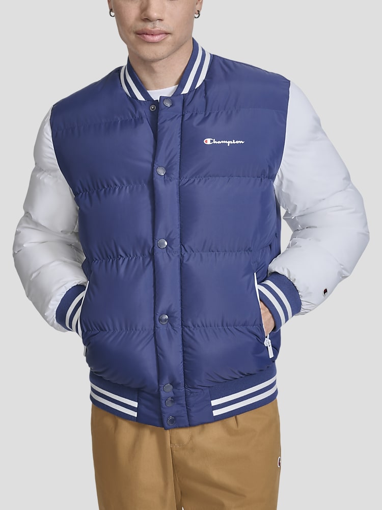 Champion Classic Fit Varsity Puffer Jacket Casual Jackets Men s Wearhouse