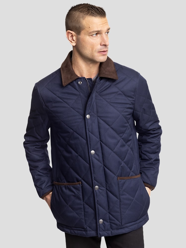 Hart Schaffner Marx Classic Fit Quilted Riding Jacket Casual Jackets Men s Wearhouse