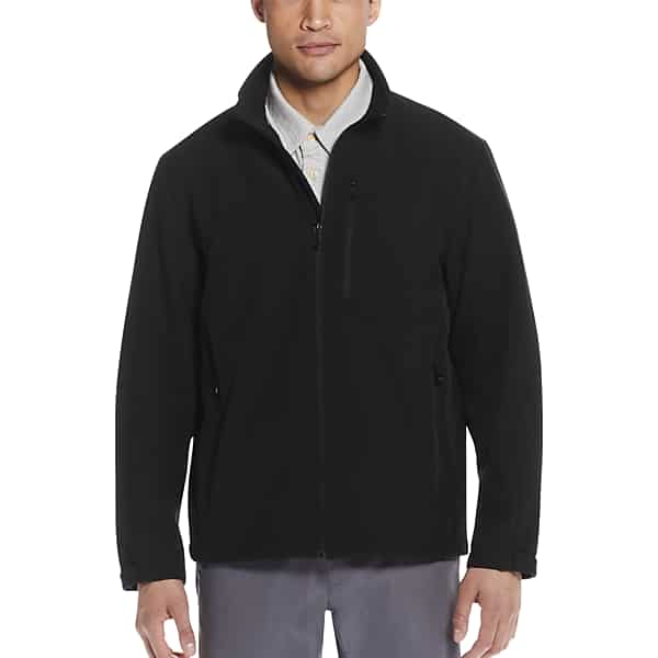 Weatherproof Men's Wind-Resistant Soft Shell Jacket Black Solid - Size: Small