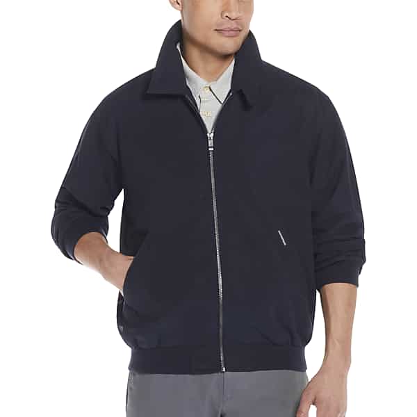 Weatherproof Big & Tall Men's Minimalist Casual Jacket Navy - Size: LT