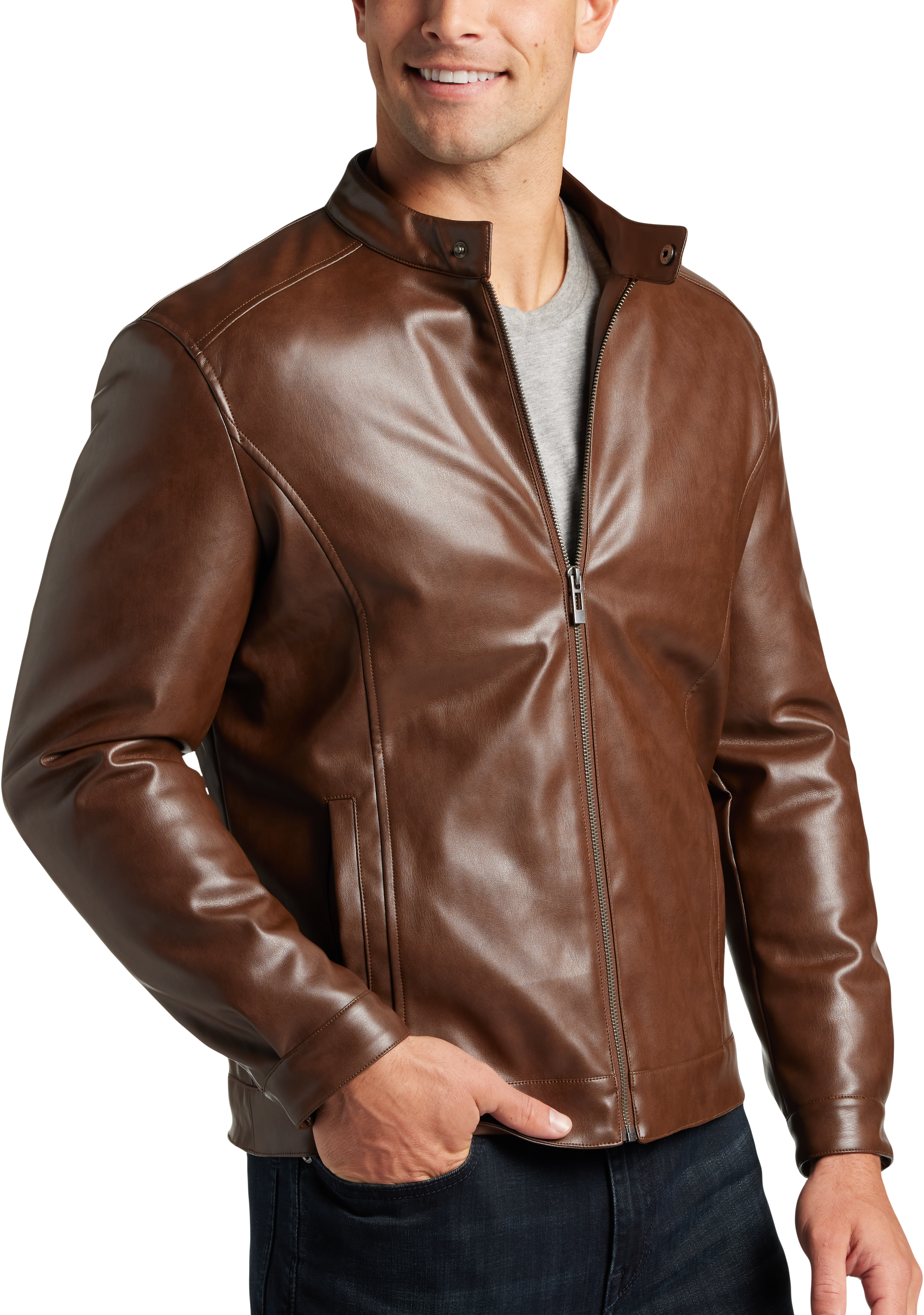 Men's wearhouse outlet leather coats