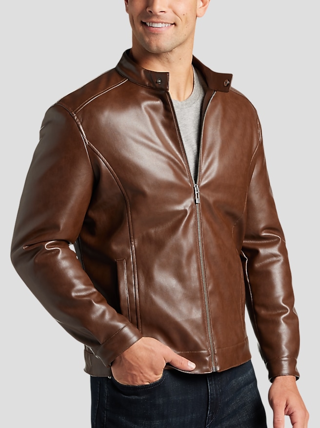 Men's wearhouse top leather coats
