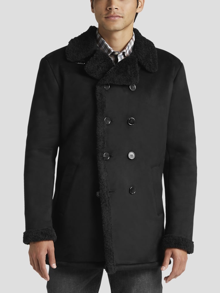 Joseph abboud black classic fit raincoat store