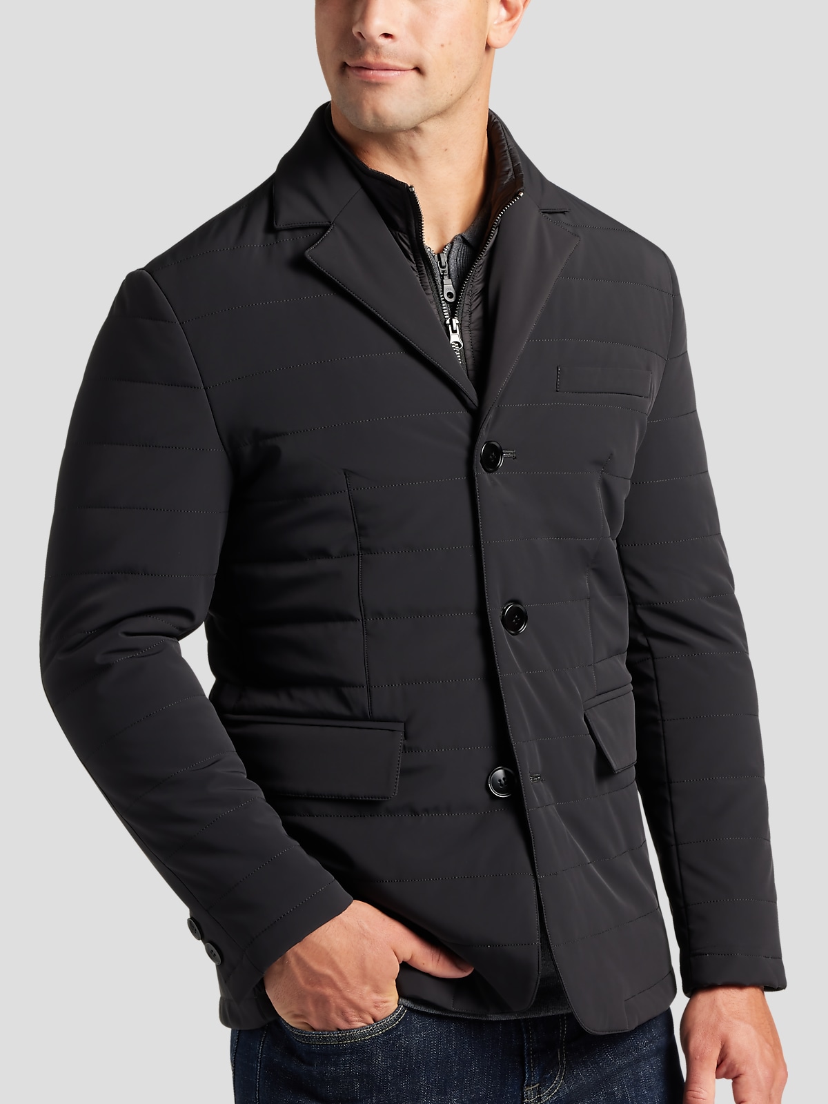 Armoire  Rent this Kenneth Cole Quilted Faux Leather Front Pocket Jacket