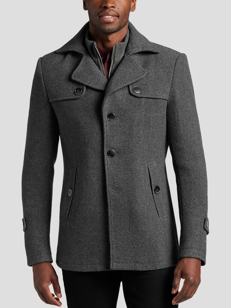Michael Strahan Modern Fit Jacket with Bib Vest Wool Coats Men s Wearhouse