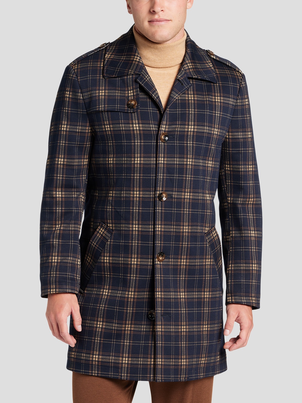 Paisley Gray Trench Coat All Sale Men s Wearhouse