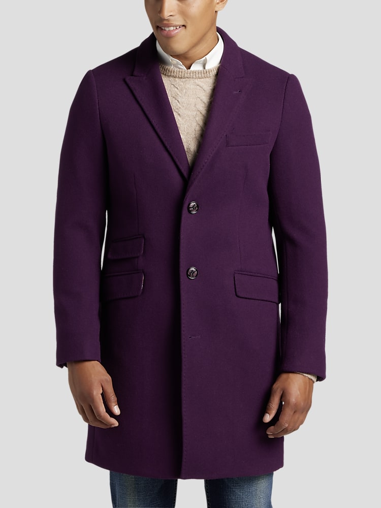 Paisley Gray Slim Fit Topcoat All Sale Men s Wearhouse
