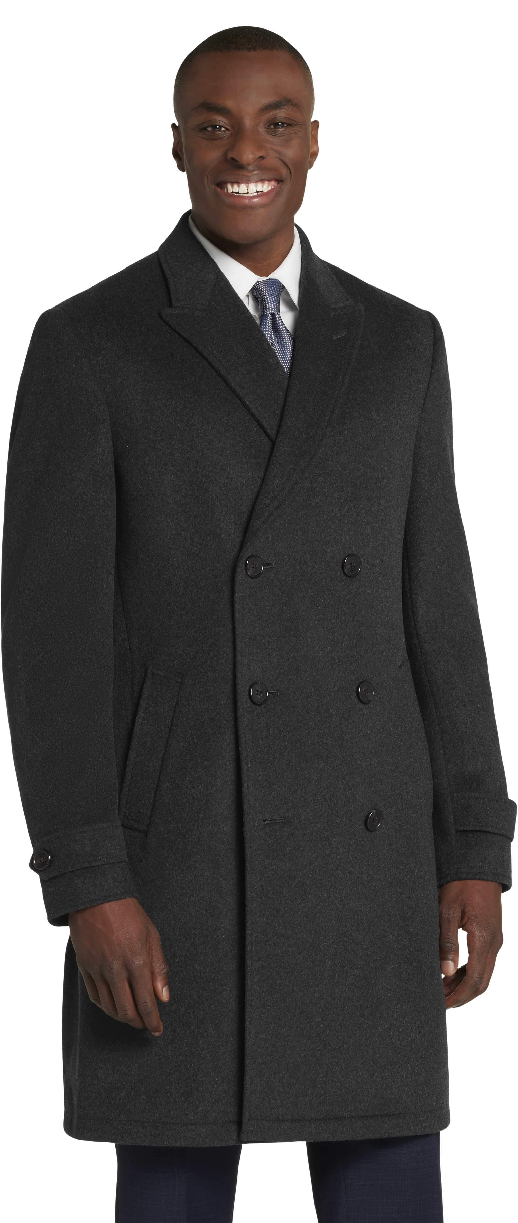 Michael Kors Men's Classic Fit Topcoat Charcoal Gray - Size: Small