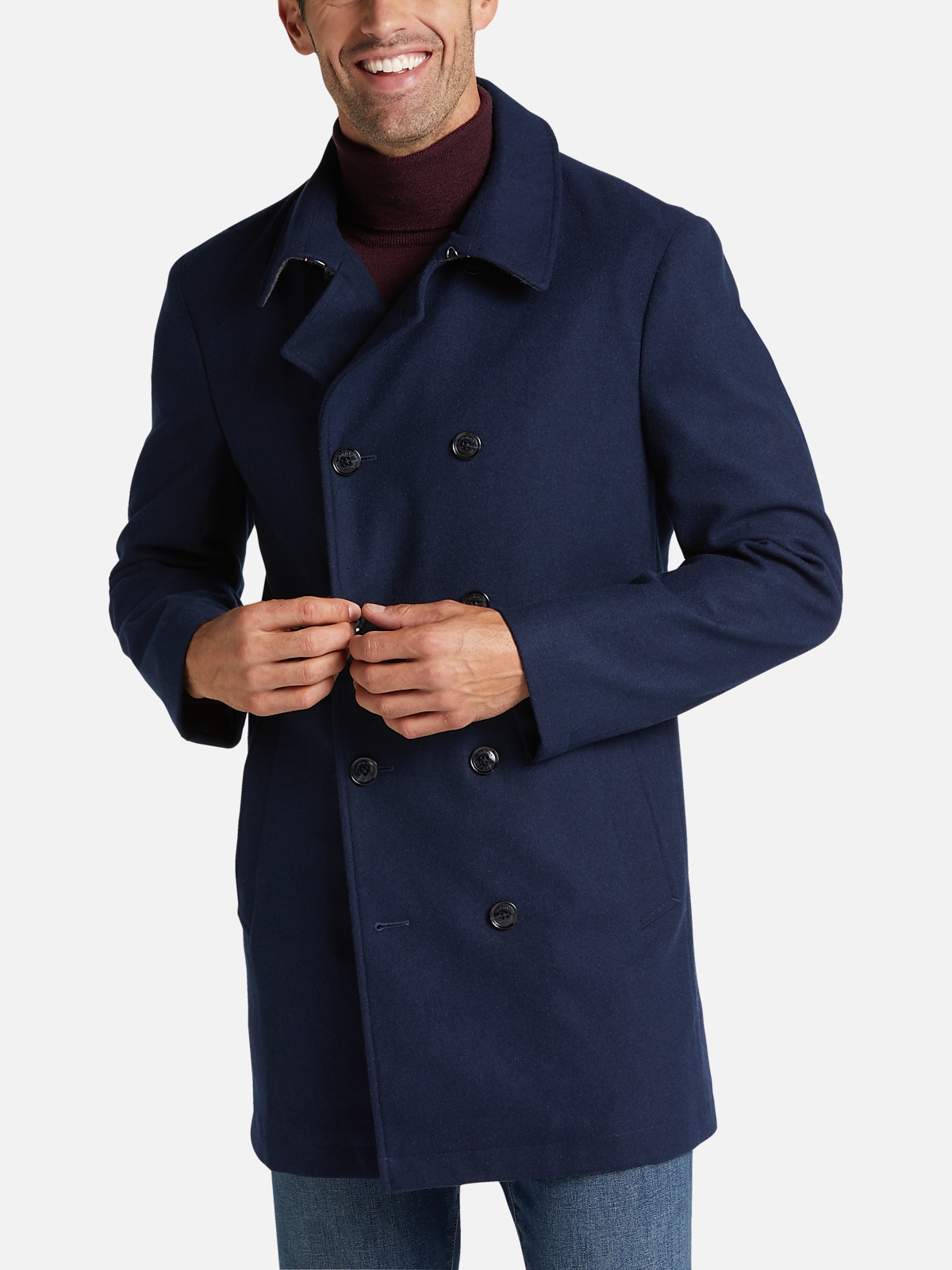 Tommy Hilfiger Modern Fit Peacoat | All Clearance $39.99| Men's Wearhouse