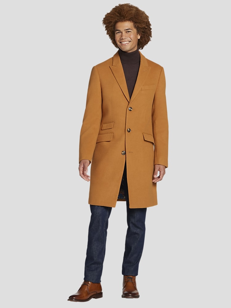 Paisley Gray Men s Slim Fit Overcoat