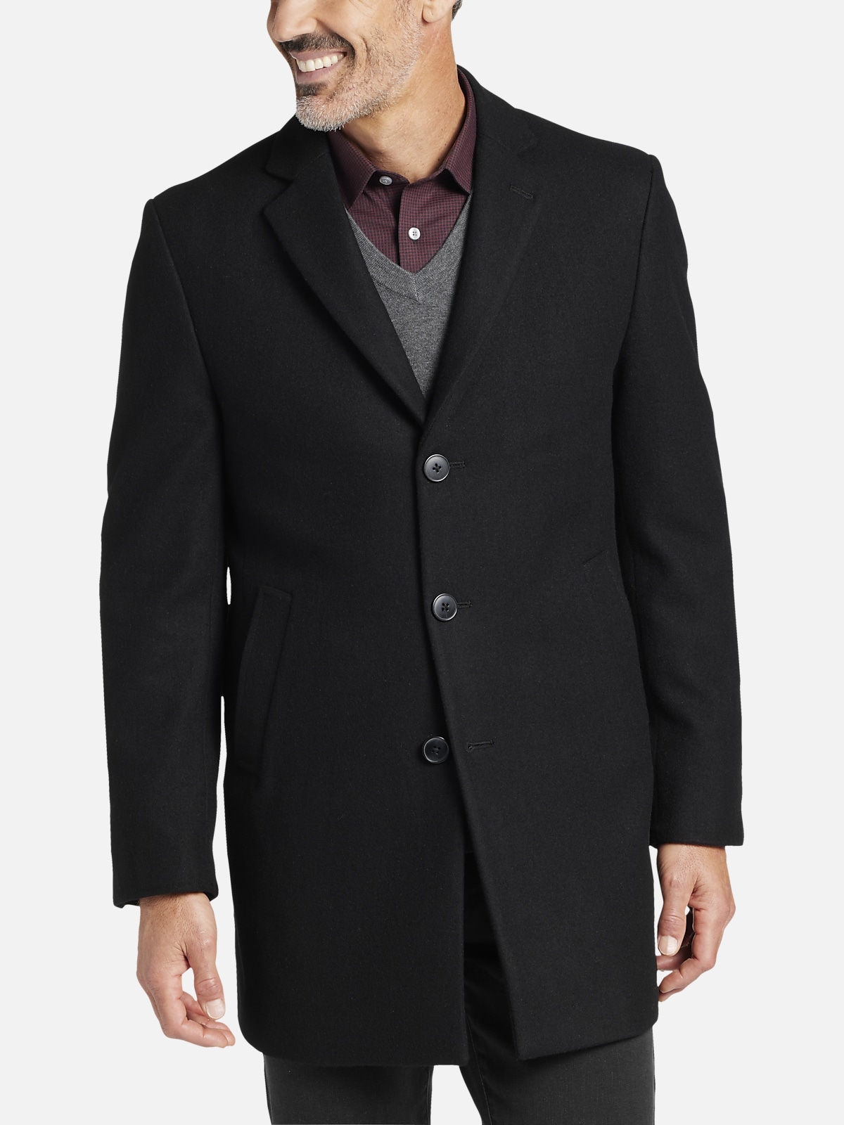 Calvin Klein Modern Fit Topcoat | All Sale| Men's Wearhouse