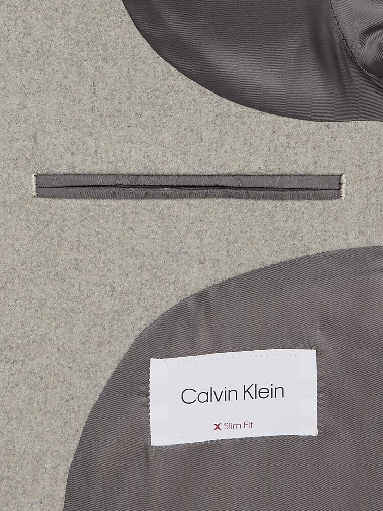 CK 3 BTN MODERN SLIM TOPCOAT - LT GREY HEATHER