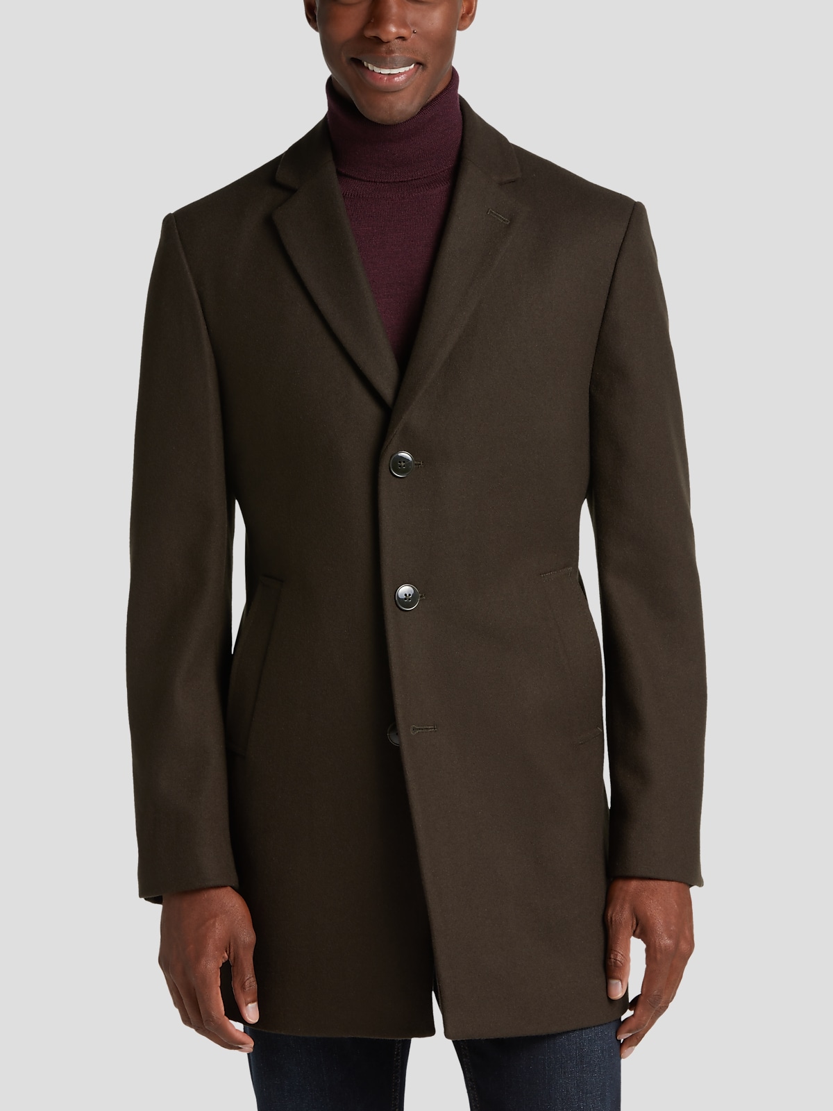 Calvin Klein Modern Fit Topcoat | All Clearance $39.99| Men's Wearhouse