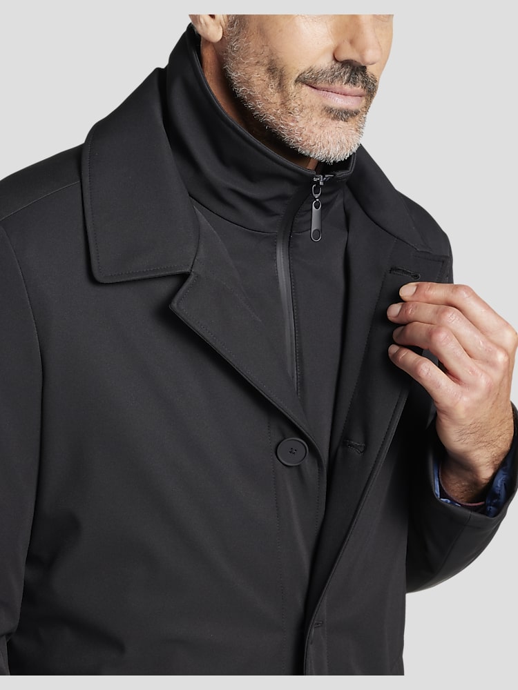 Calvin klein black hotsell raincoat