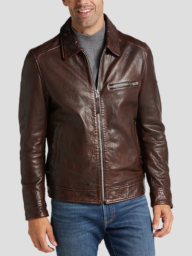 Men's wearhouse 2025 leather jackets