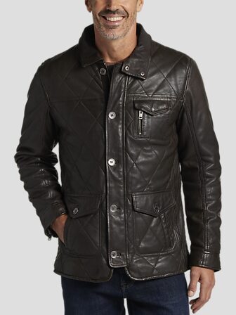 Leather jackets men's best sale wearhouse