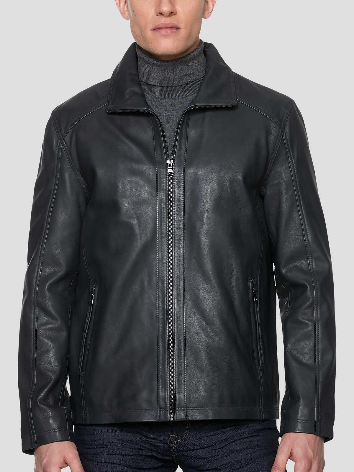 Sly & Co Leather Bomber Jacket | Outerwear| Men's Wearhouse