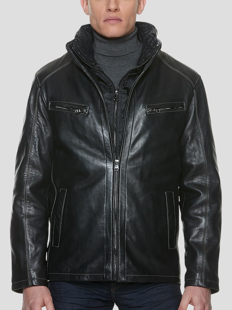 Mens warehouse leather jackets 2025