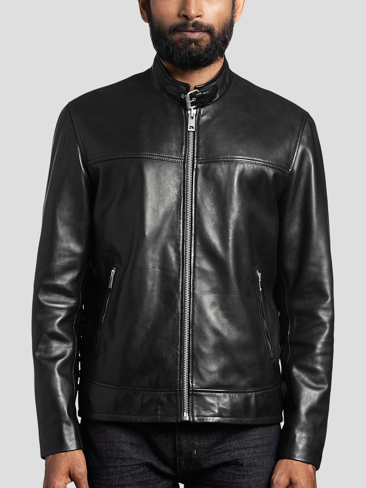 Sly & Co Classic Fit Vespa Lambskin Leather Bomber Jacket | All Sale ...