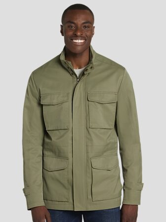 Mens khaki cheap jacket casual
