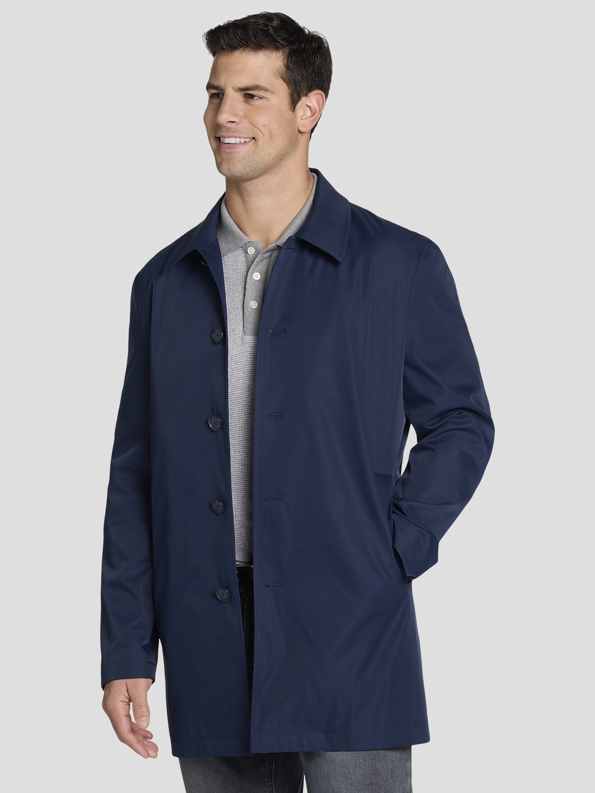 Joseph Abboud Modern Fit Lightweight Raincoat Raincoats Men s Wearhouse