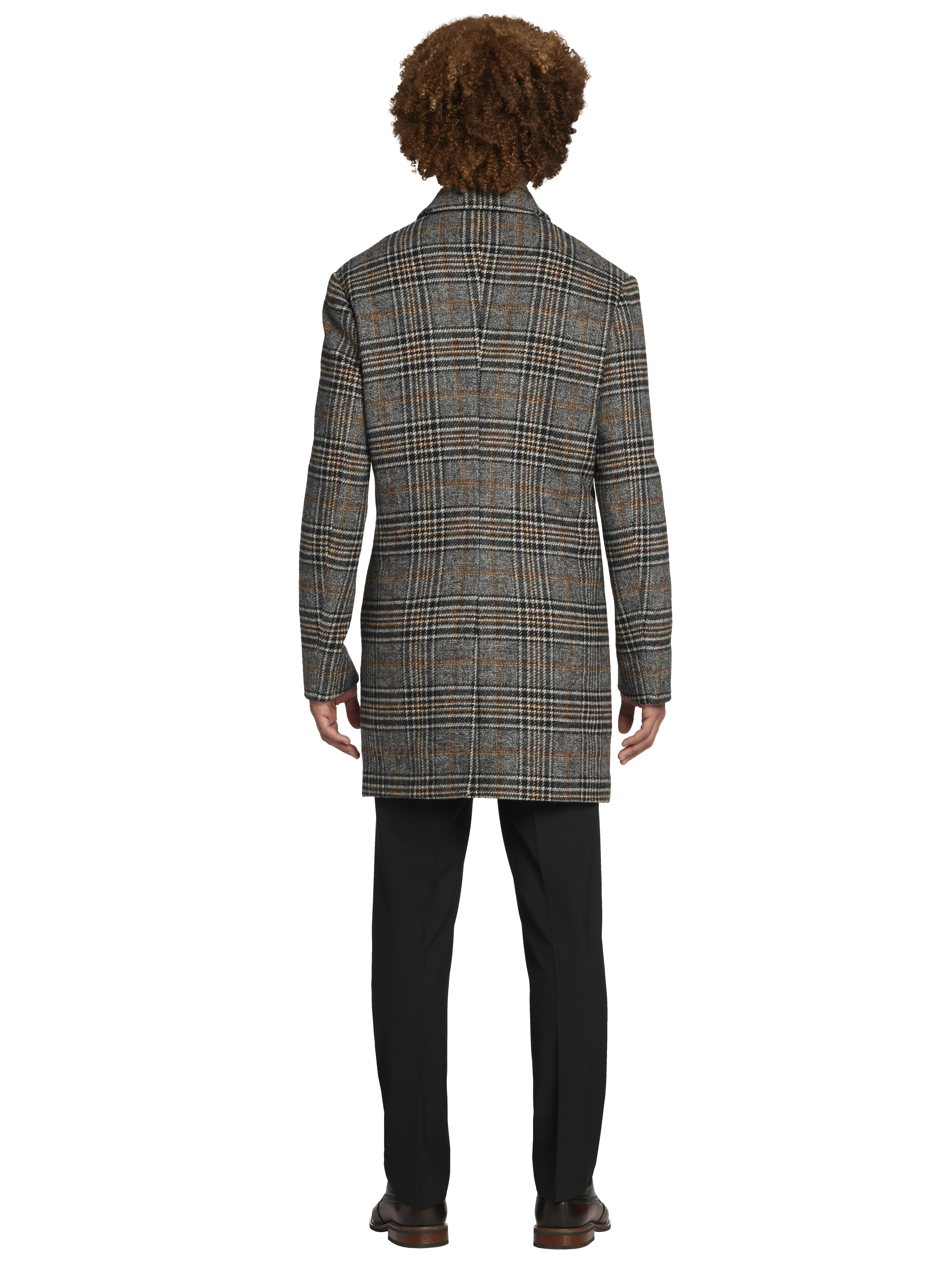 Slim Fit Plaid Soft Touch Topper Coat