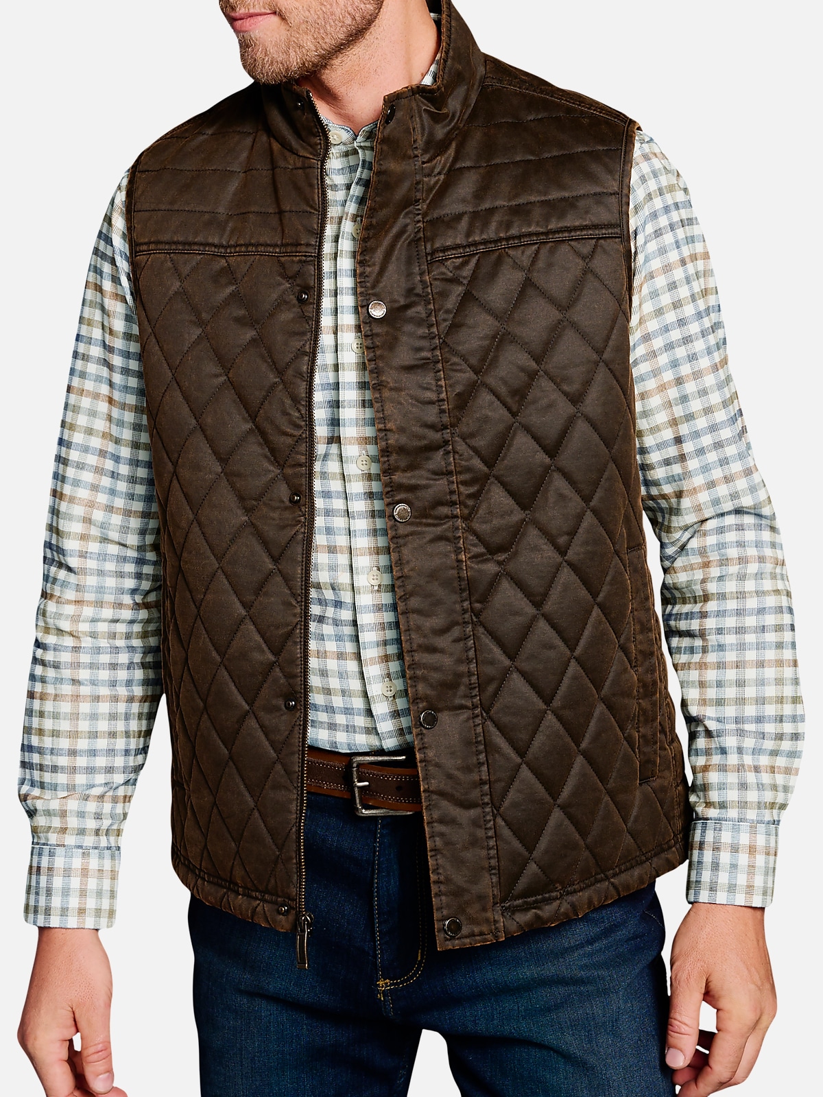 Johnston & Murphy Modern Fit Quilted Vest | All Sale| Men's Wearhouse