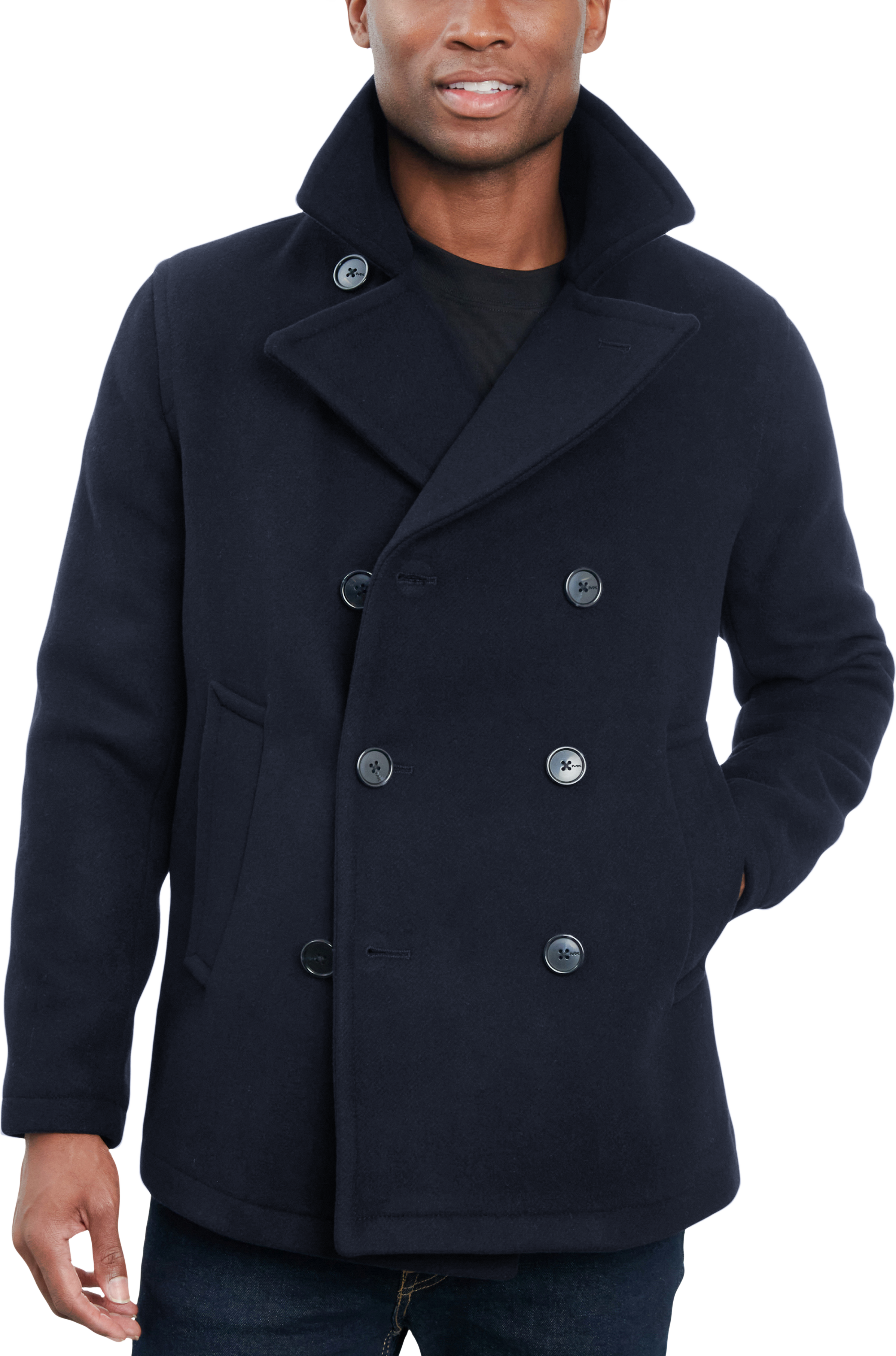 Michael Kors Modern Fit Peacoat | Wool Coats | Men's Wearhouse