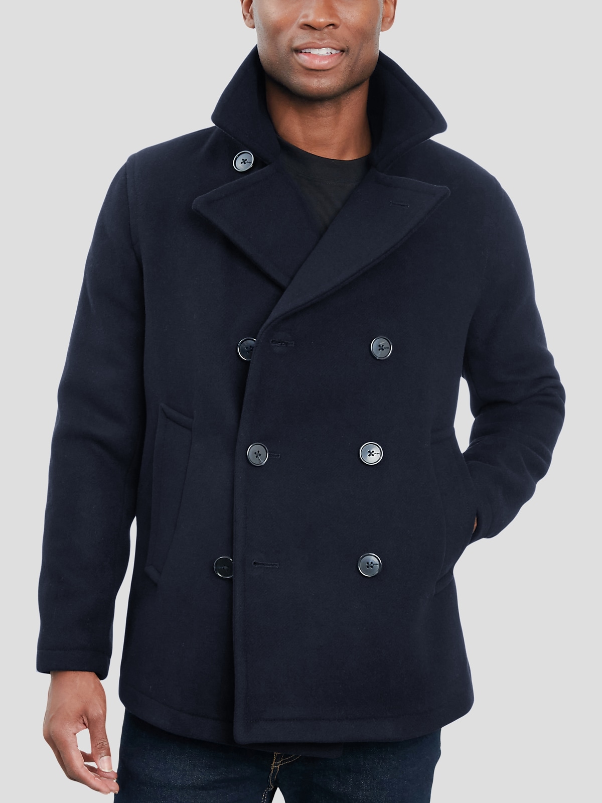 Mens pea sale coat with hood