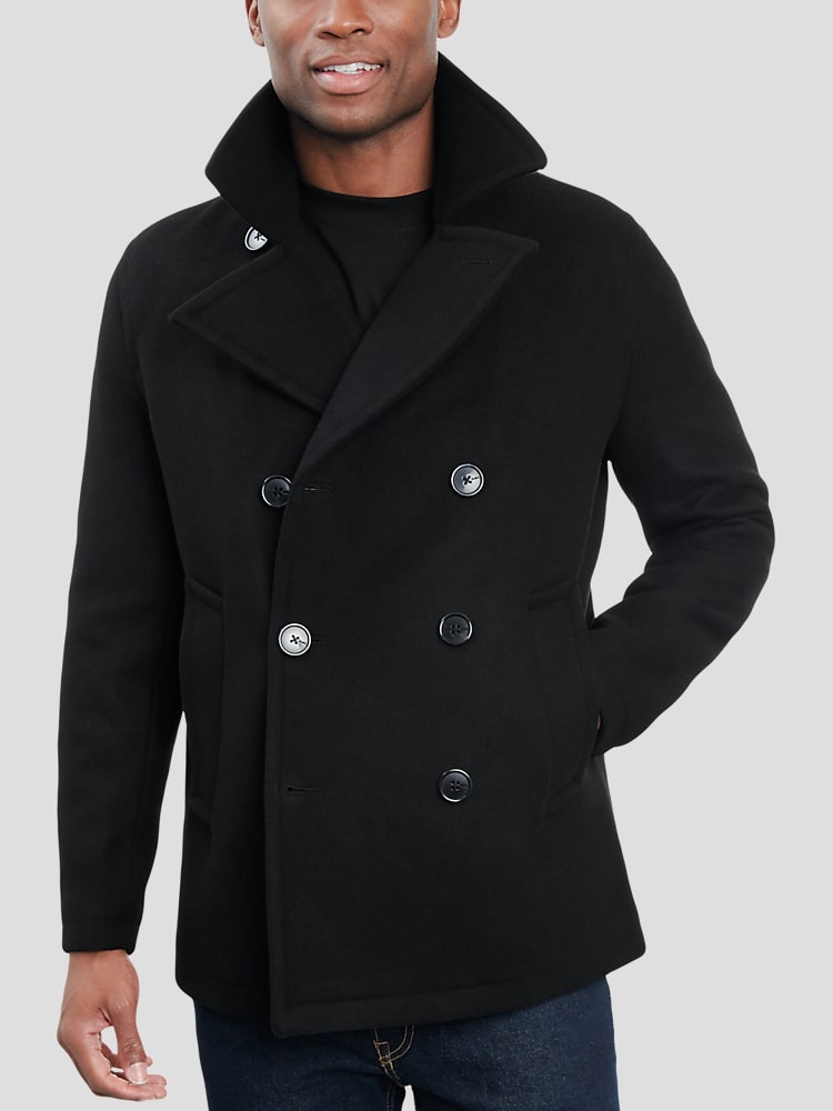 Michael kors men's wool pea coat store