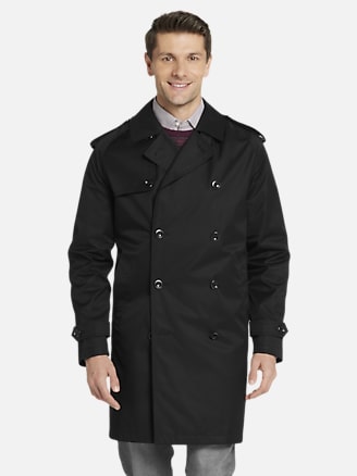 London Fog Classic Fit Modern Double-Breasted Trench Coat | Outerwear ...