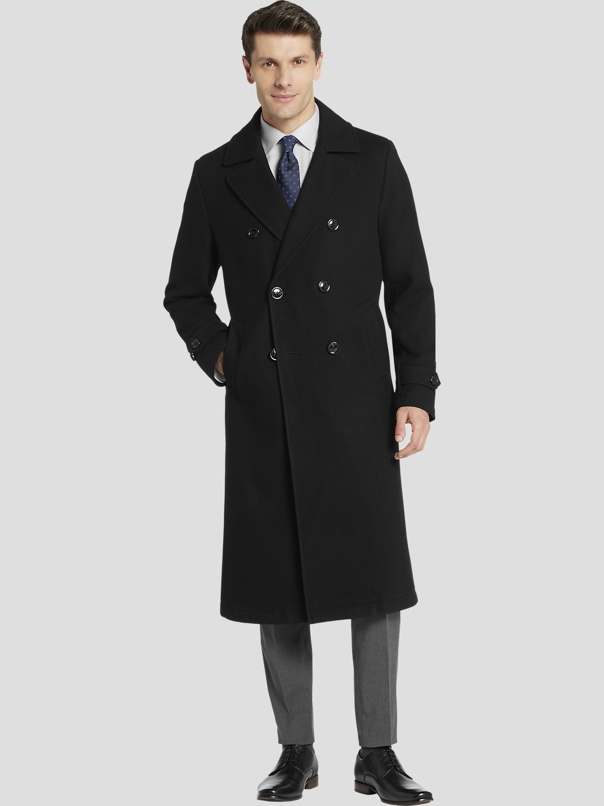 London Fog Classic Fit Double Breasted Officer s Coat All Sale