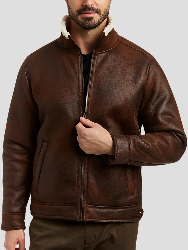 Sherpa aviator jacket mens outlet