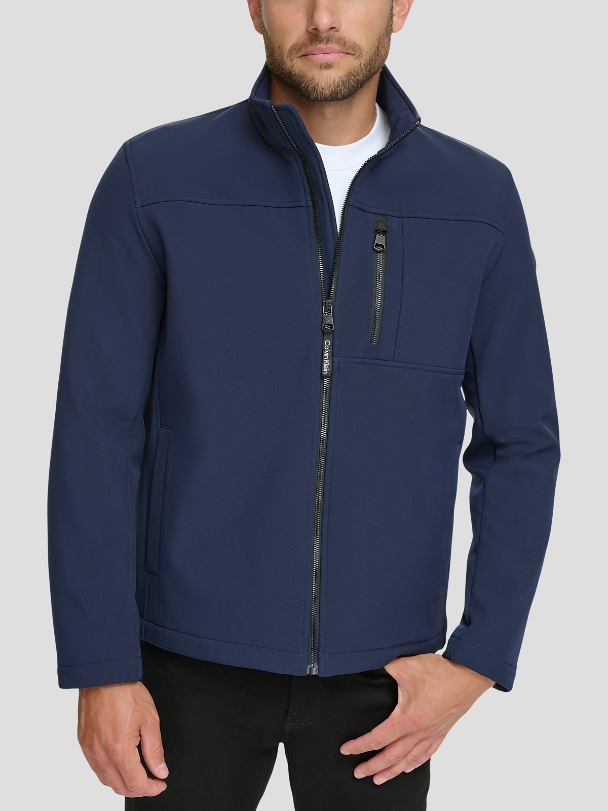 Calvin Klein Modern Fit Softshell Jacket Casual Jackets Men s Wearhouse