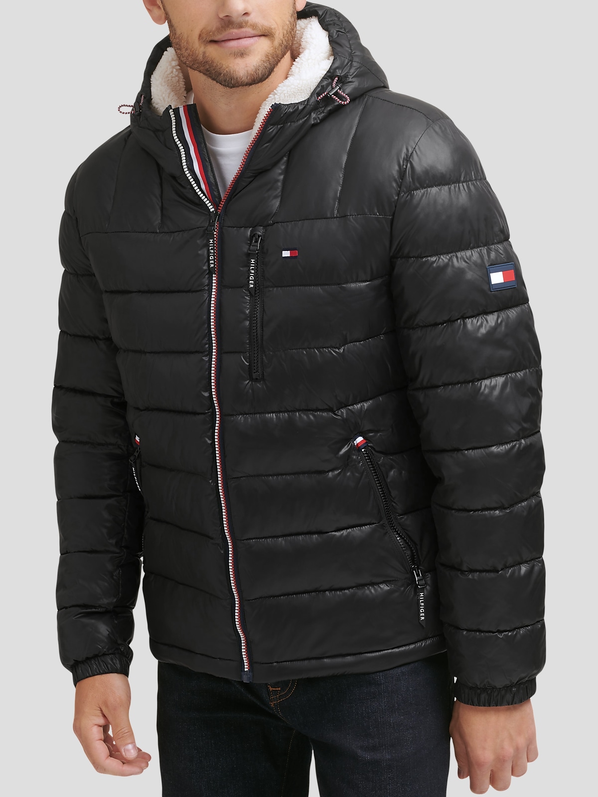 Tommy puff jacket sales