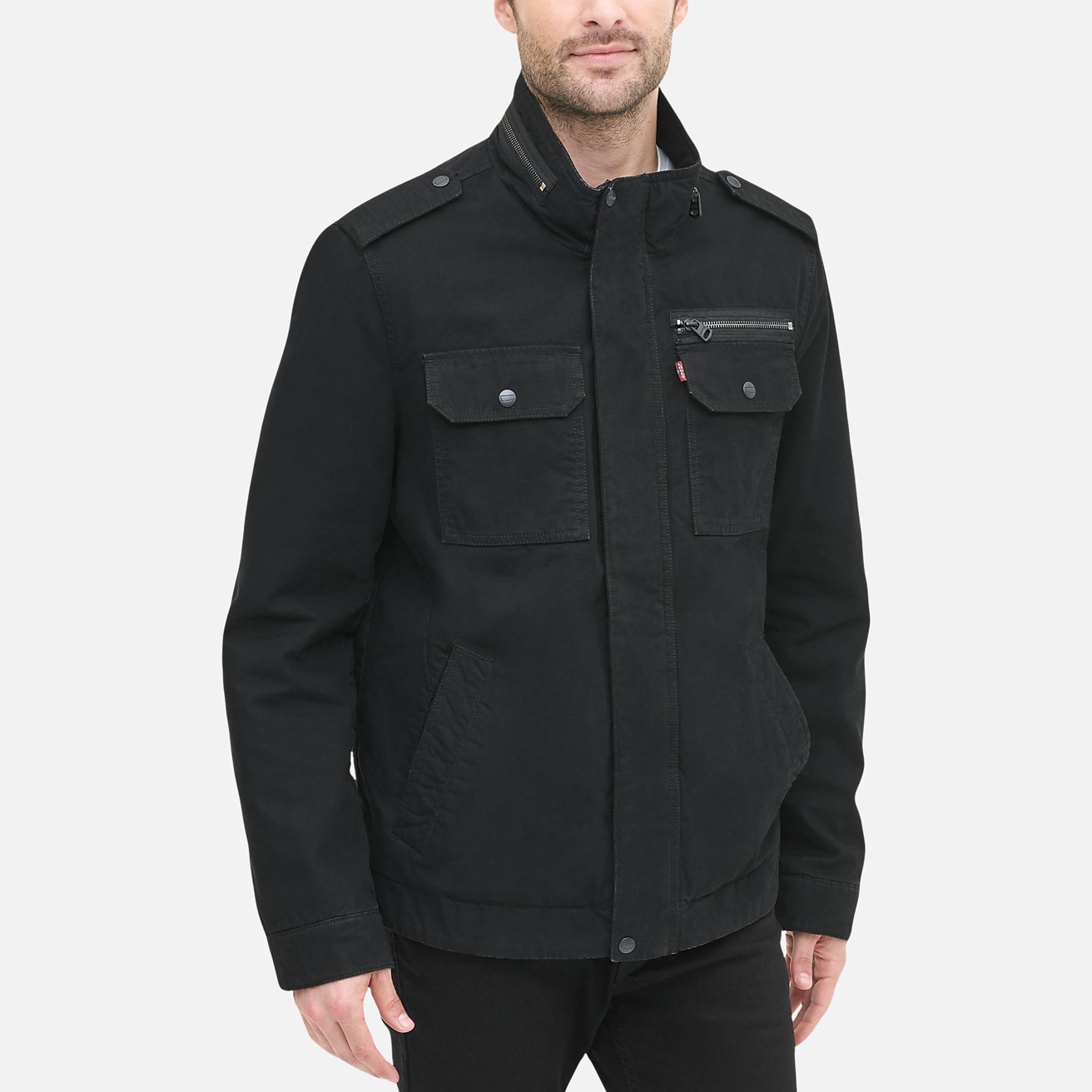 Levi's Modern Fit Washed Cotton Military Jacket, All Sale
