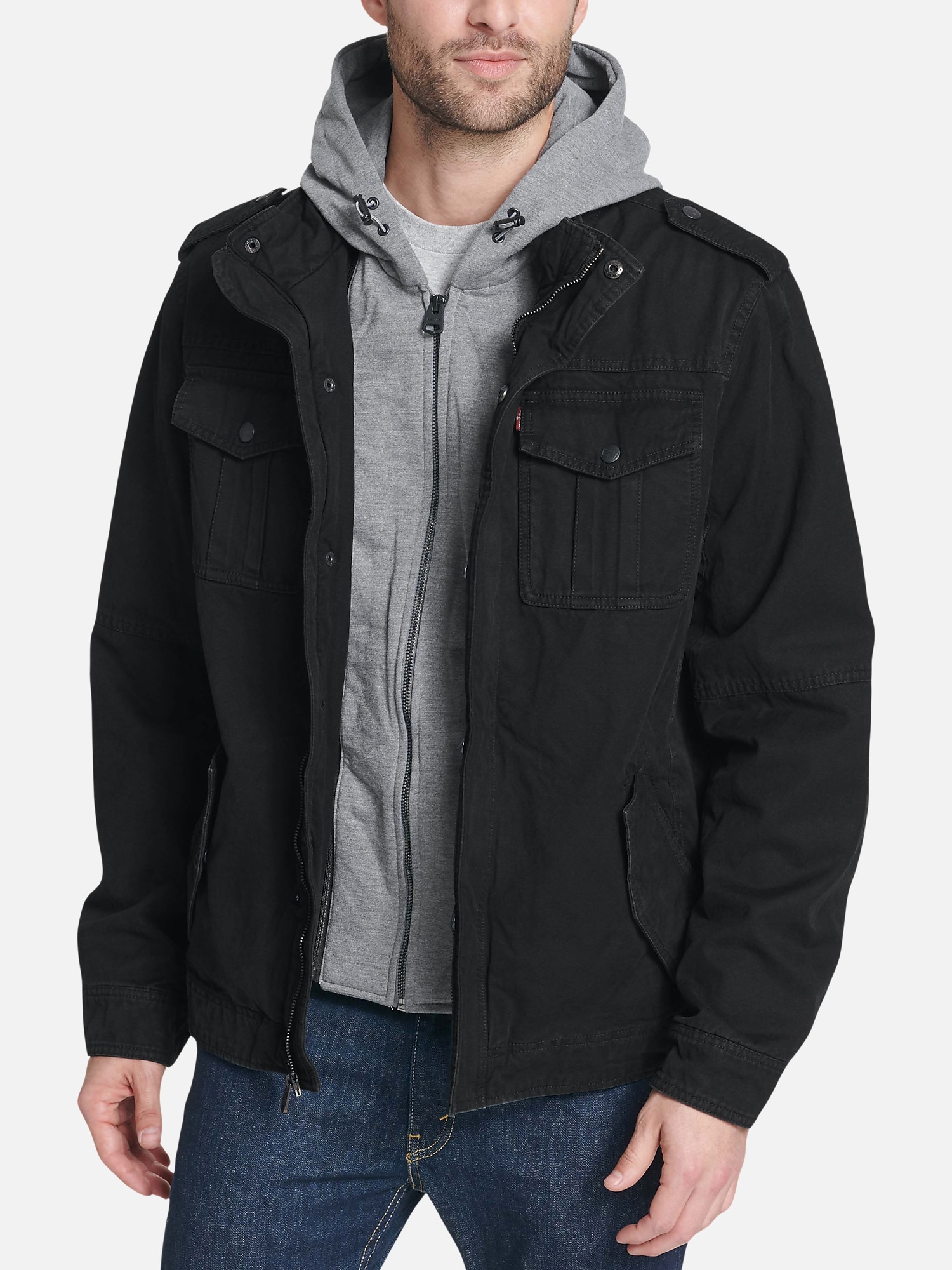 Levi's Men's Modern Fit Washed Cotton Faux Sherpa Lined Utility Jacket ...