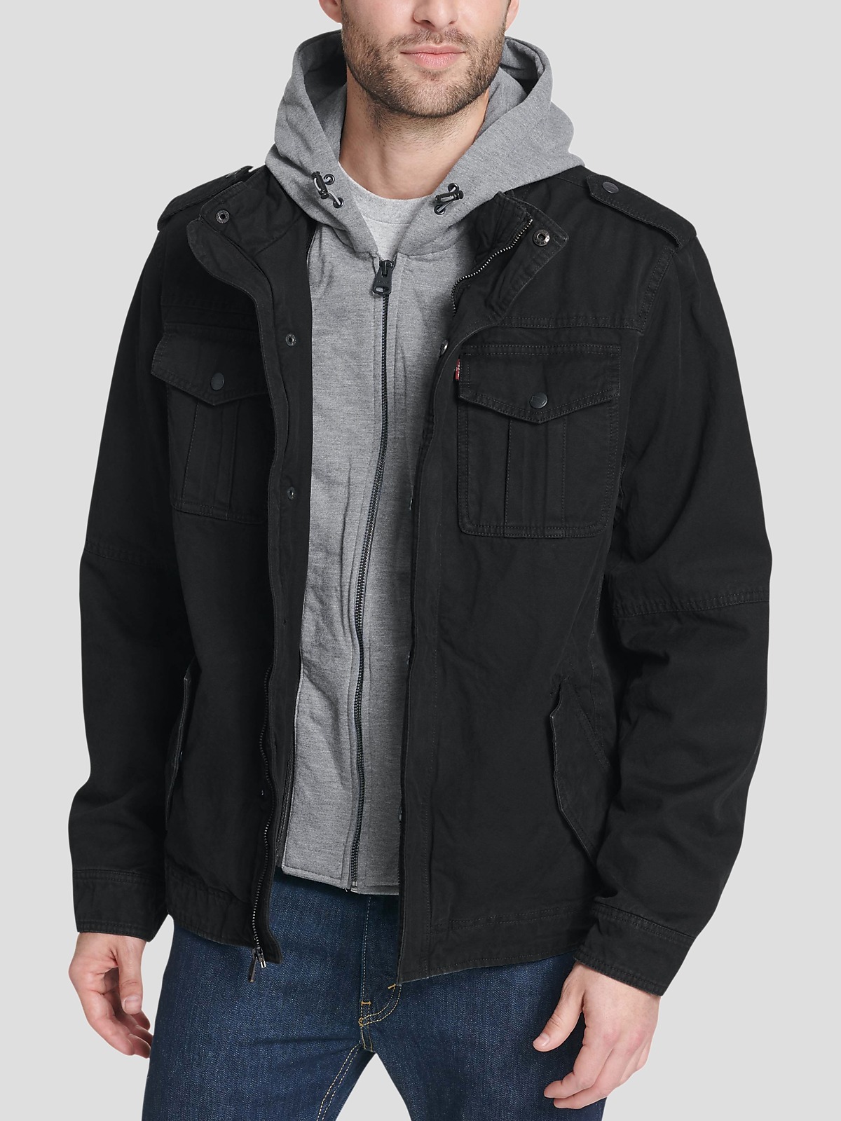 Levi's men's washed cotton shirt jacket on sale