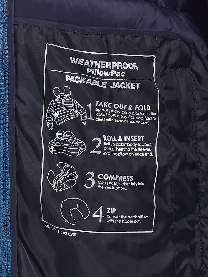 Weatherproof Modern Fit Pillow Pac Puffer Jacket