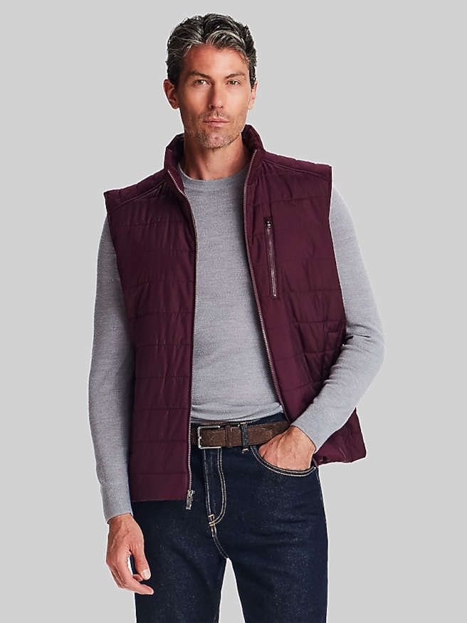 Weatherproof Weatherproof Cire Puffer Vest Wine/Plum