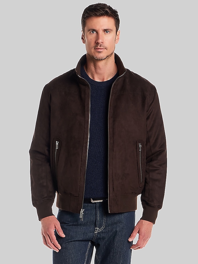 Weatherproof Weatherproof Microsuede Bomber Brown Solid