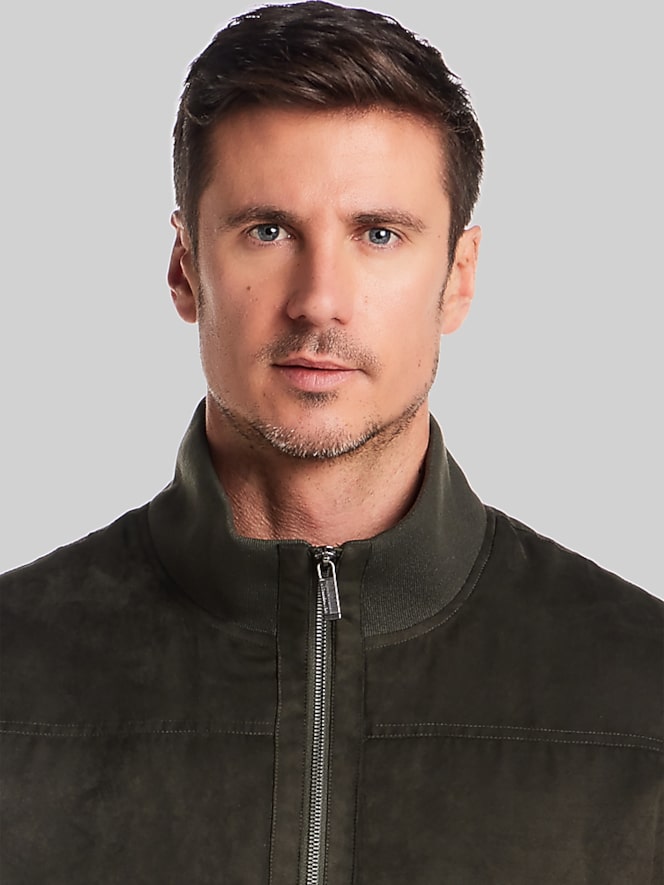Weatherproof Weatherproof Microsuede Bomber, Olive - Image 5 of 5