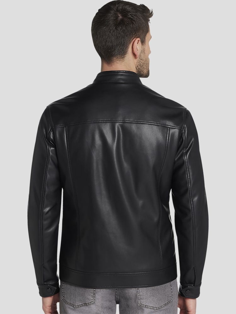Kenneth cole leather coat shop