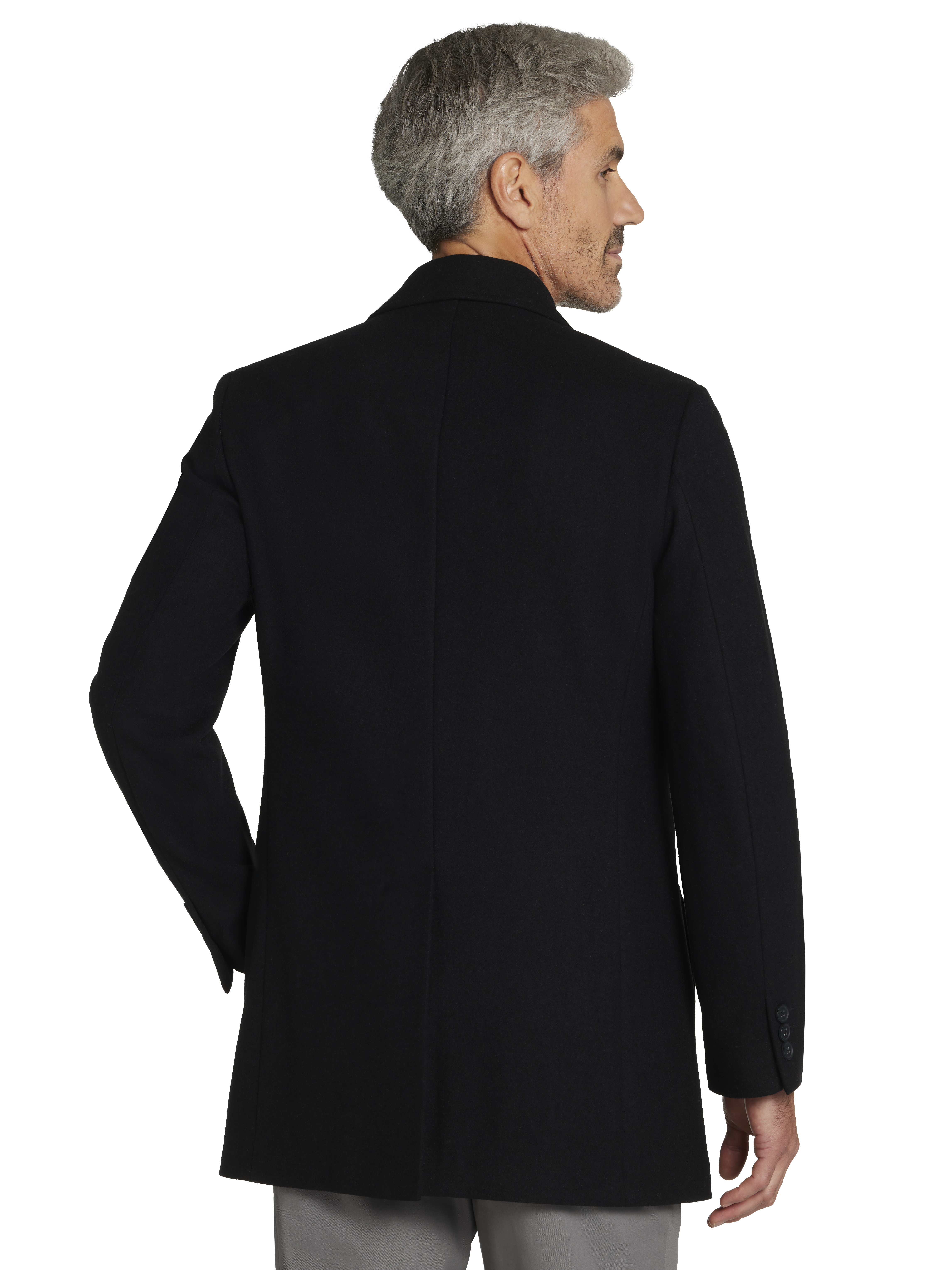 Modern Fit Overcoat With Removable Bib