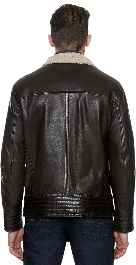 Memphis Sherpa Collar Full Zip Moto Jacket