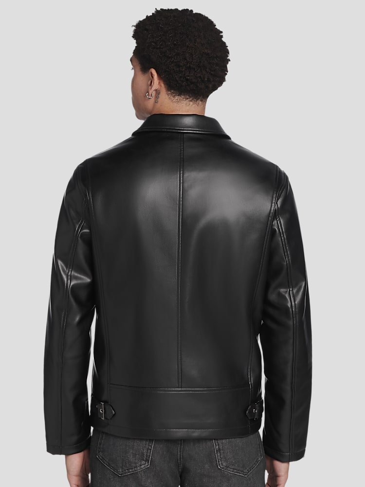 Awearness Kenneth Cole Modern Fit High-Neck Faux Leather