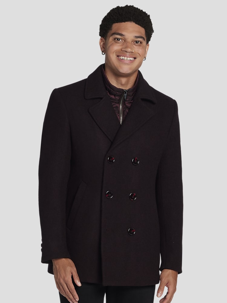 Mens peacoat with bib sales