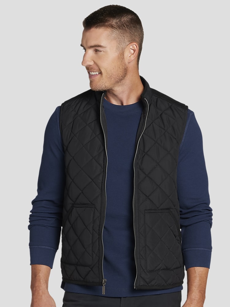 Men's wearhouse black vest on sale