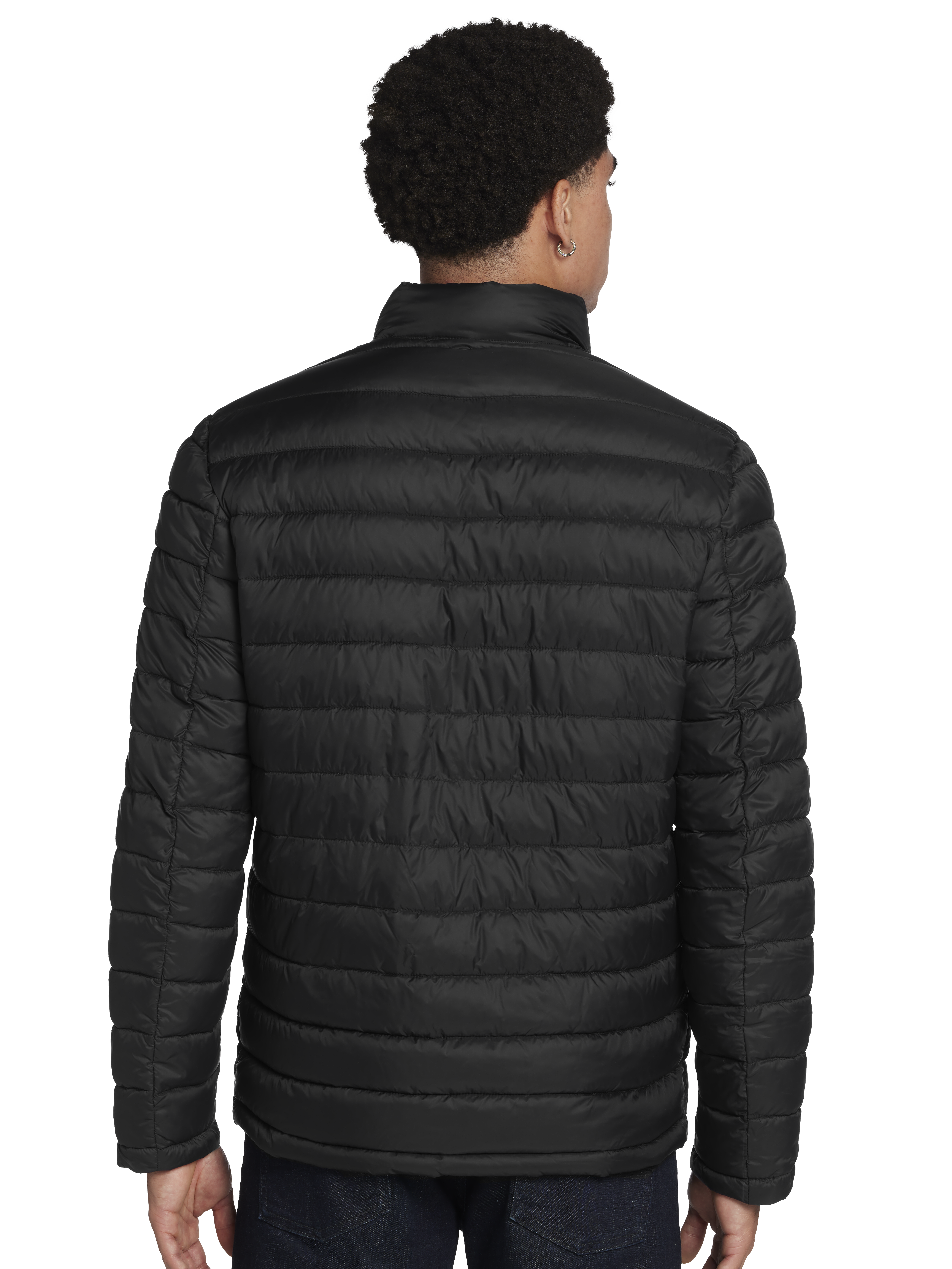 Modern Fit Faux Down Puffer Jacket